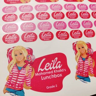 Barbie waterproof school stickers