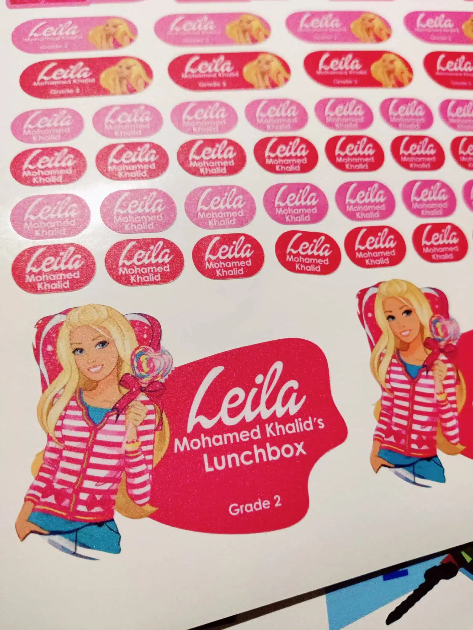 Barbie waterproof school stickers 1 Barbie waterproof school stickers