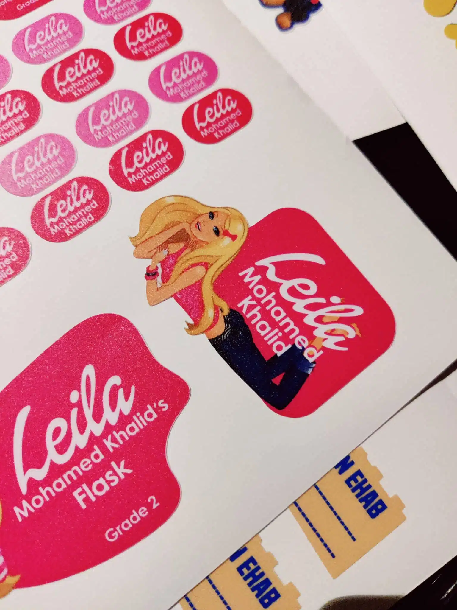 Barbie waterproof school stickers 3 IMG 20230905 225100 scaled