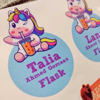 Unicorns waterproof school stickers