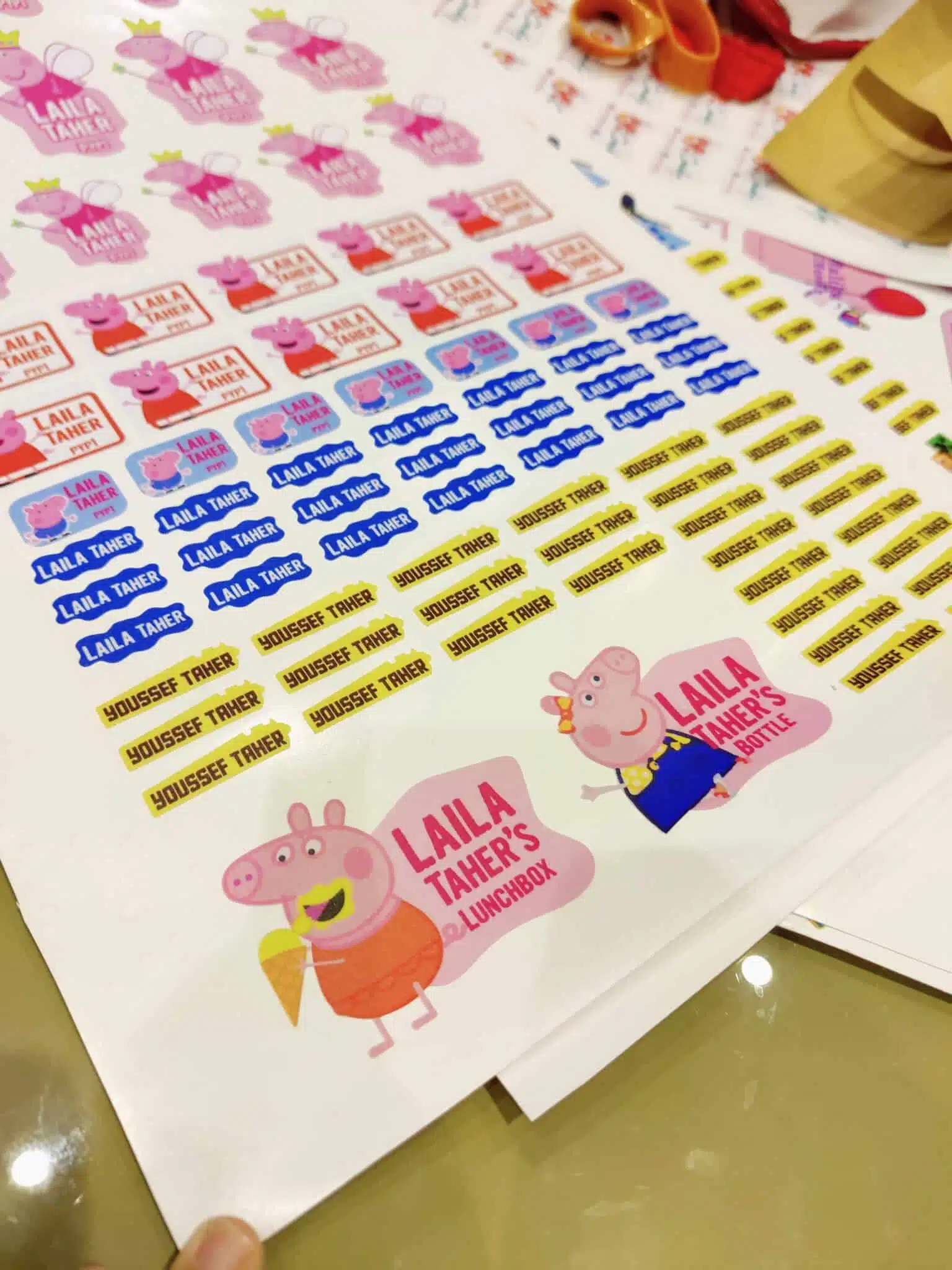 Peppa pig waterproof school stickers 1 Peppa pig waterproof school stickers