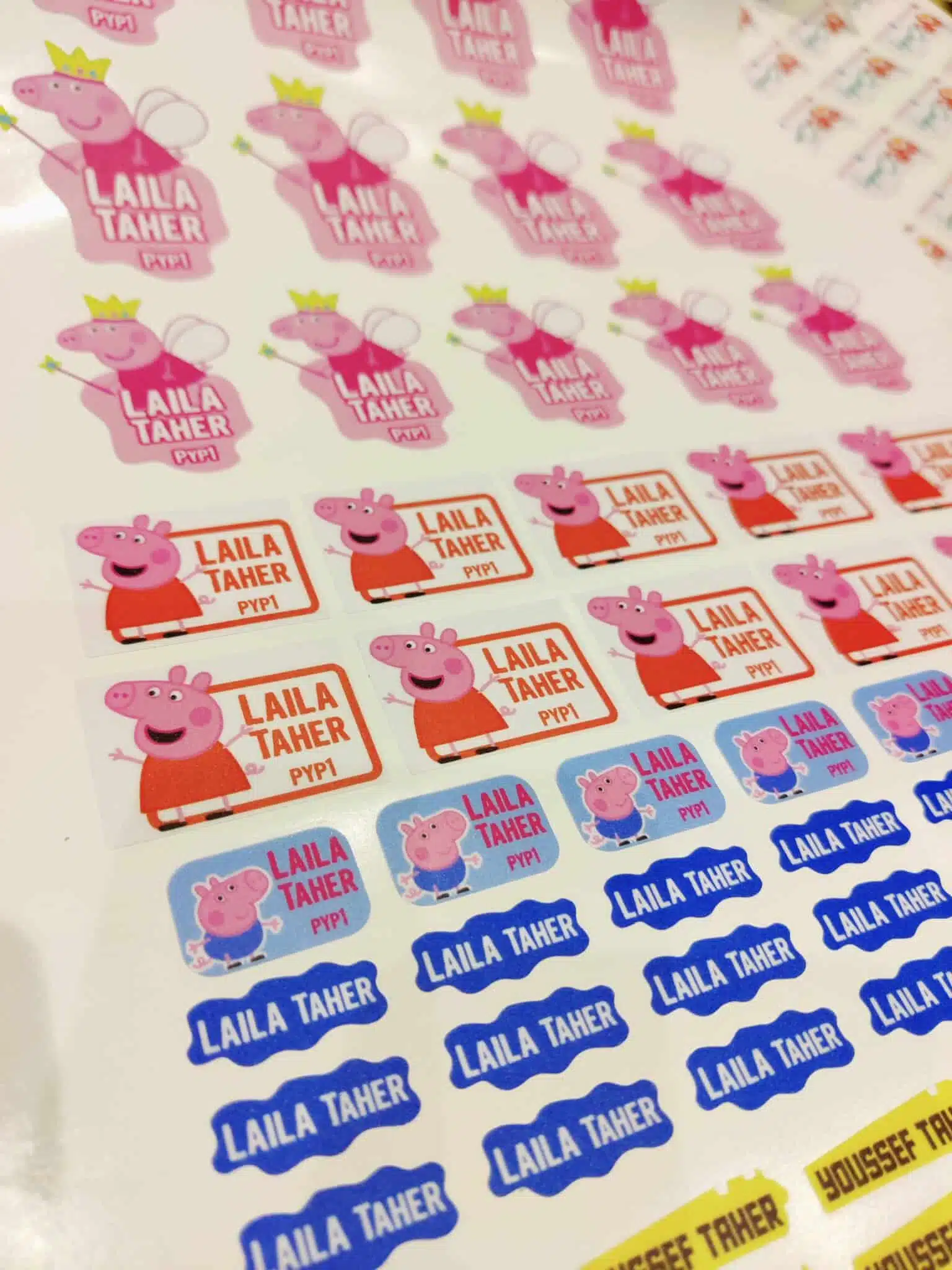 Peppa pig waterproof school stickers 5 IMG 20230910 145939 scaled