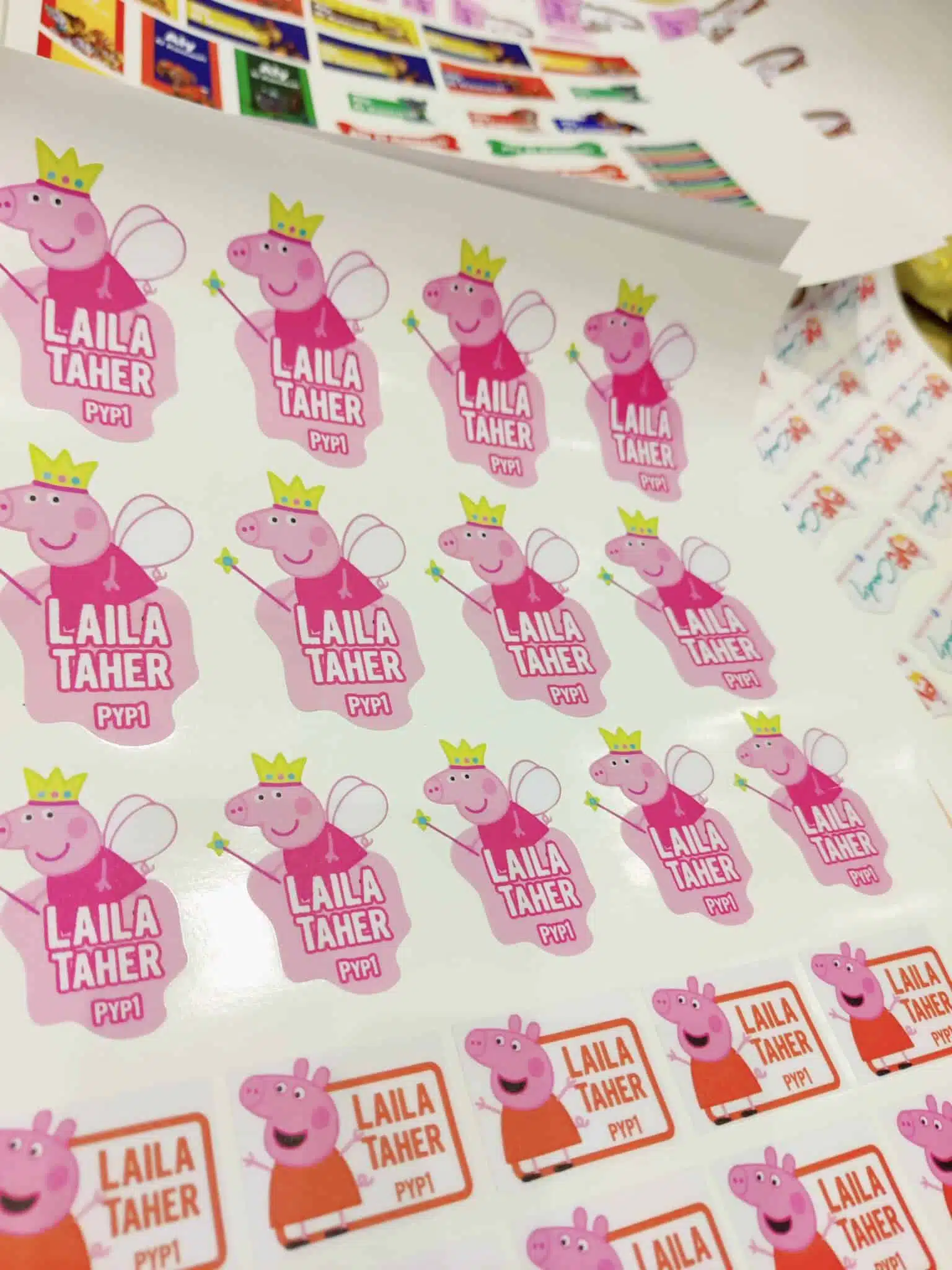 Peppa pig waterproof school stickers 4 IMG 20230910 145944 scaled