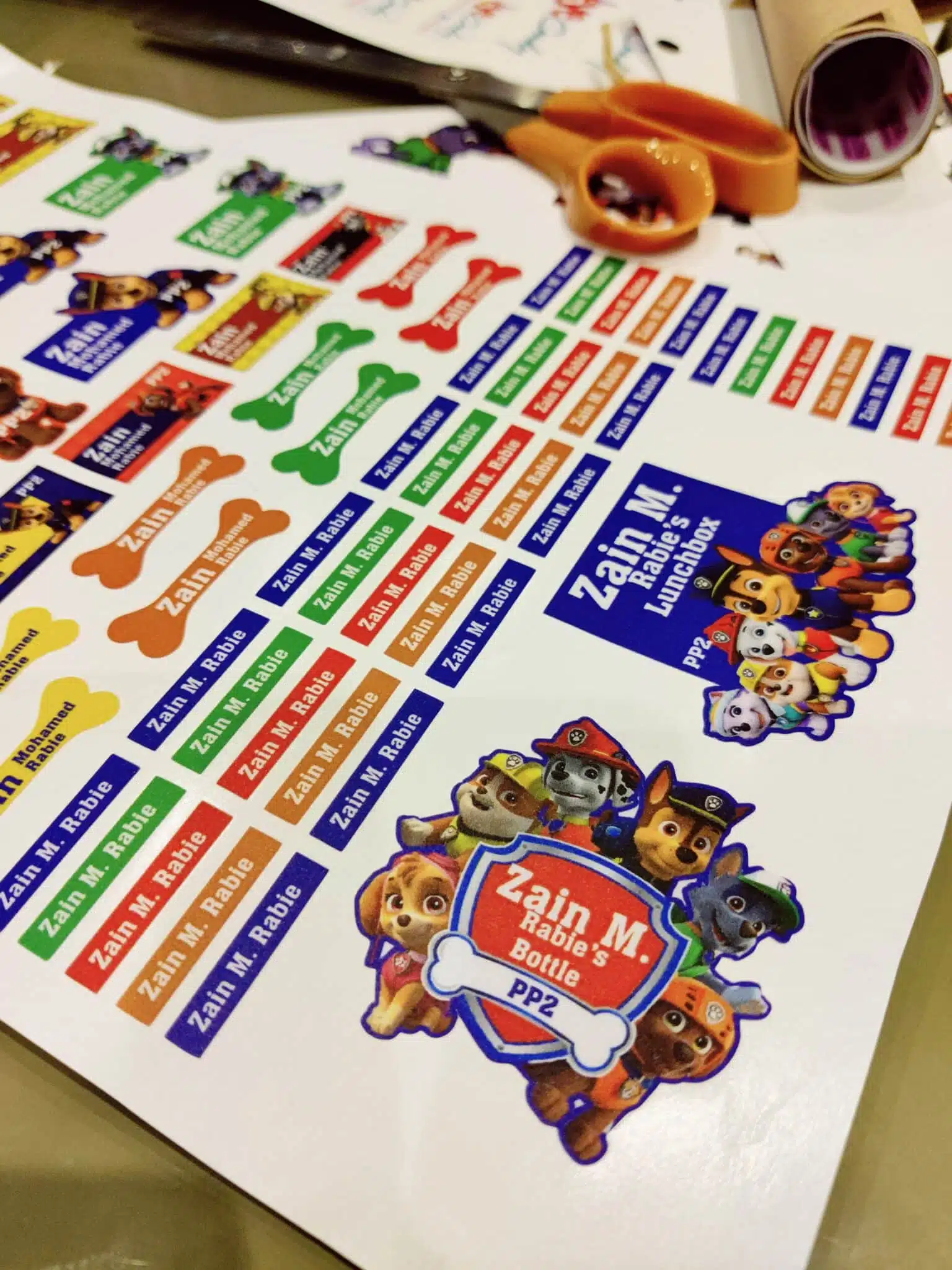 Paw patrol waterproof school stickers 1 Paw patrol waterproof school stickers