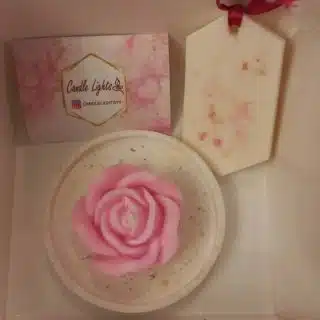 Flower candle + coaster + cupboard burner