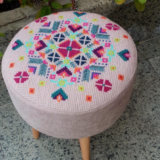Handmade pouf