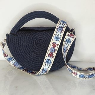 Blue leaves purse