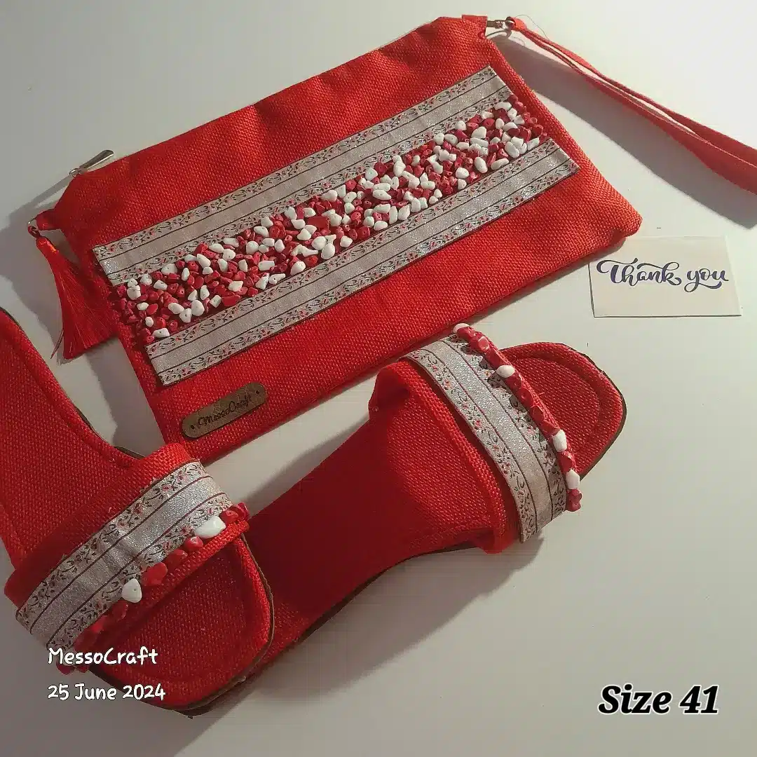 Red lovers ♥️ A clutch and slippers set 5 IMG 20240708 164911 184