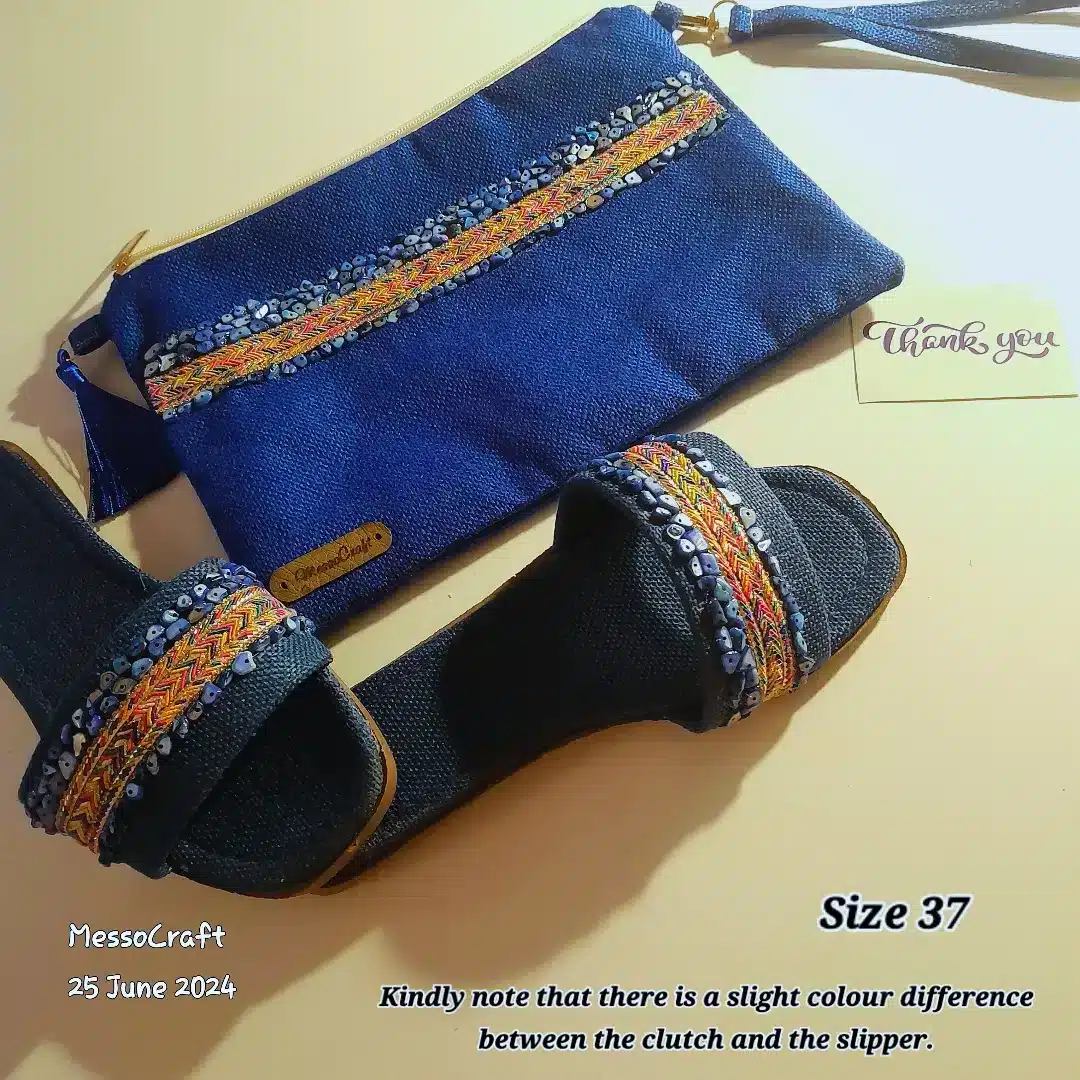 Blue lovers 💙 A clutch and slippers set 1 Blue lovers 💙 A clutch and slippers set
