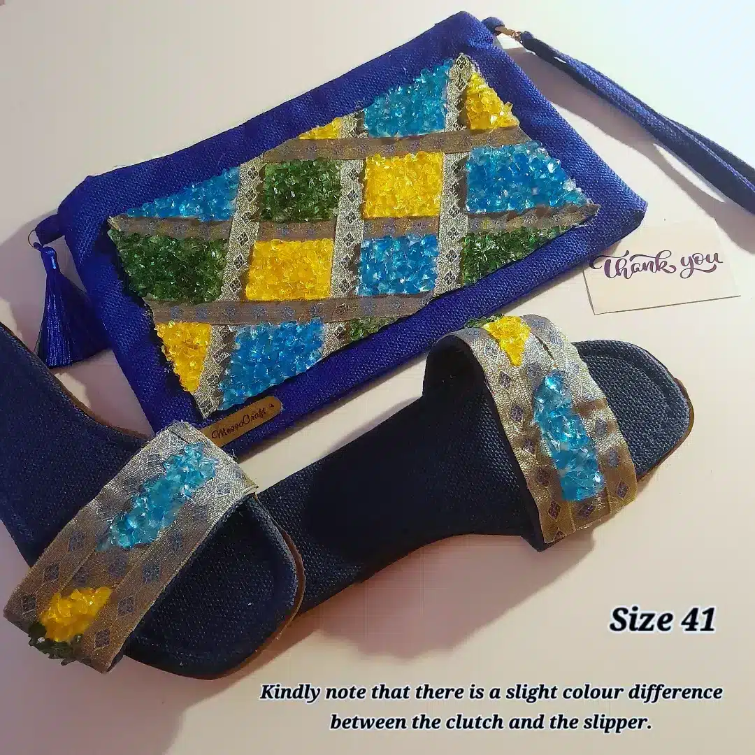Blue lovers 💙 A clutch and slippers set 2 IMG 20240708 165413 645