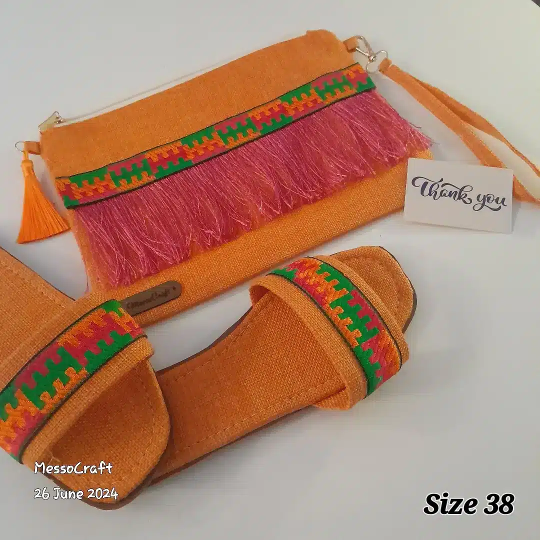 Orange lovers 🧡 A clutch and slippers set 2 IMG 20240708 165653 158