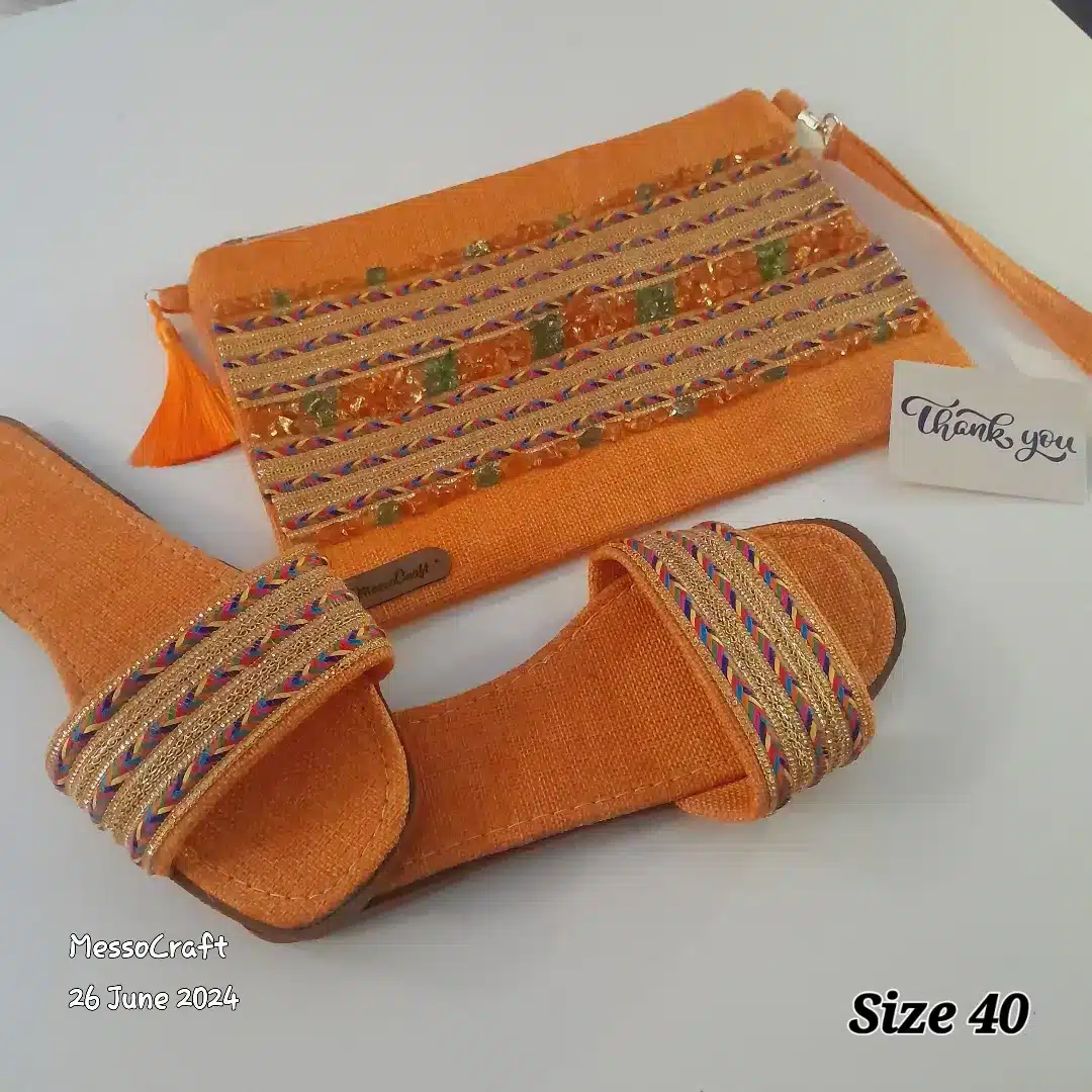 Orange lovers 🧡 A clutch and slippers set 4 IMG 20240708 165653 285