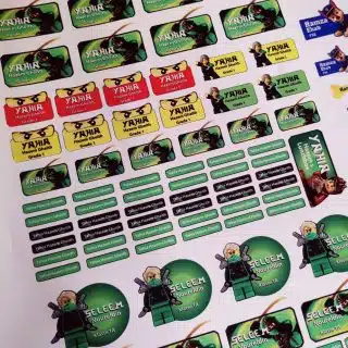 Ninjago waterproof school stickers