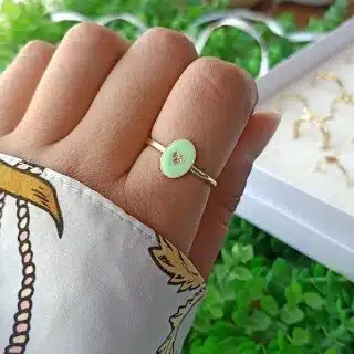 Mint green ring