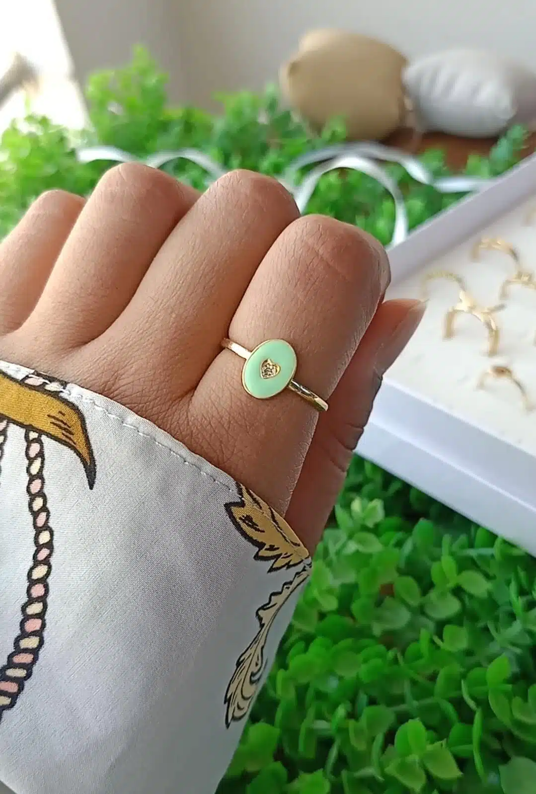 Mint green ring 1 Mint green ring