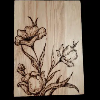 Flowers-freehand burning