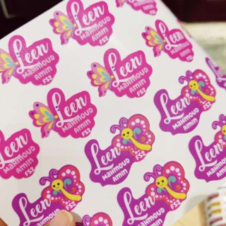 Hearts & butterflies waterproof school stickers