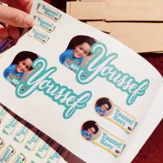 Picture waterproof school stickers