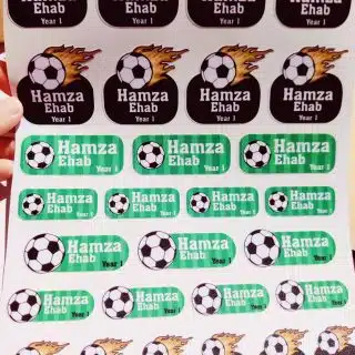 Football waterproof school stickers