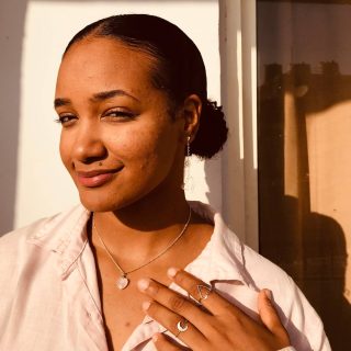 Rose quartz pendant with 925 silver frame