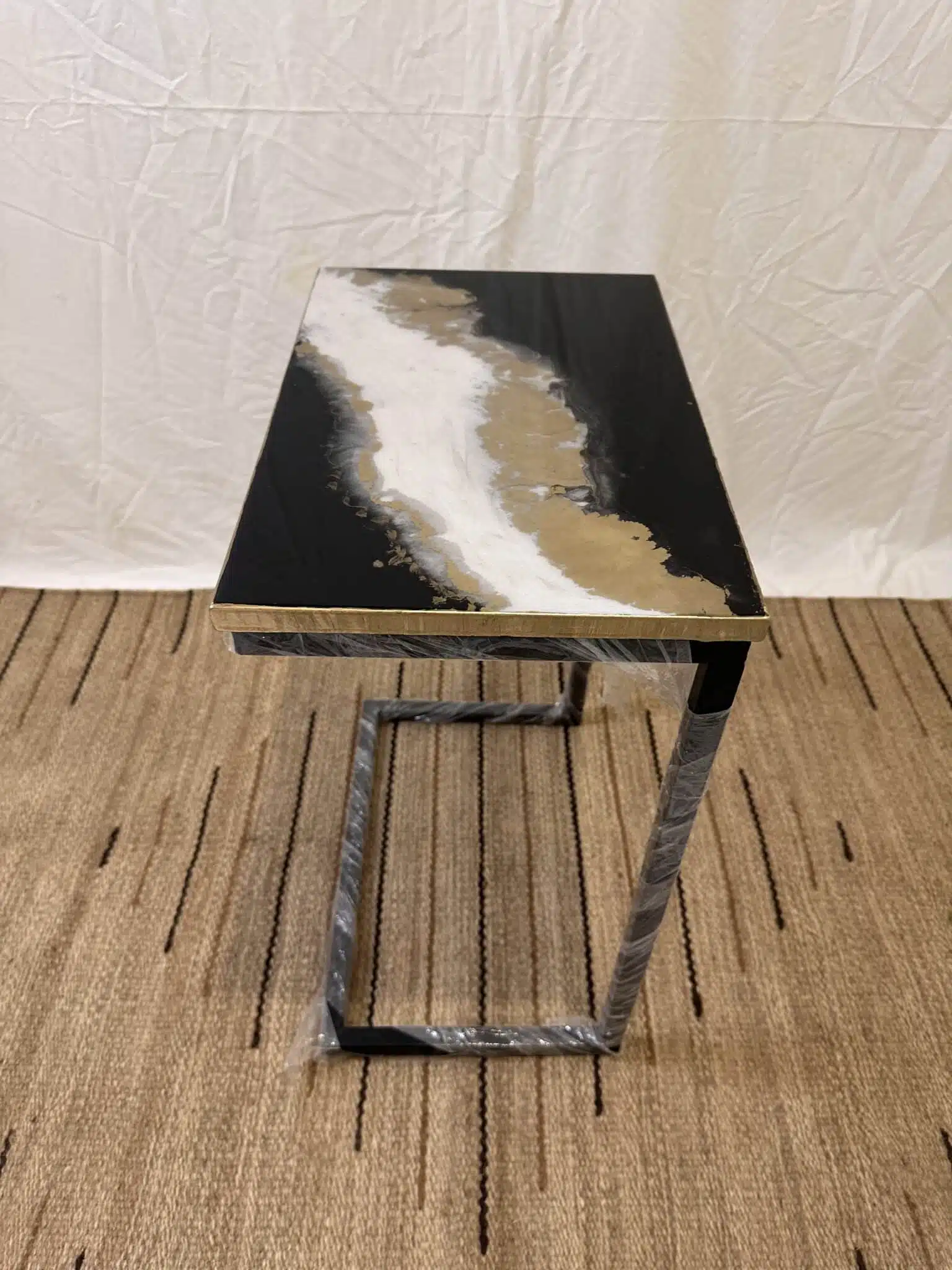 Golden-Black Table Set 3 black-gold table big size