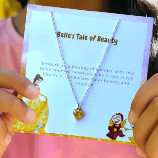 Beauty & the Beast Themed Silver Necklace
