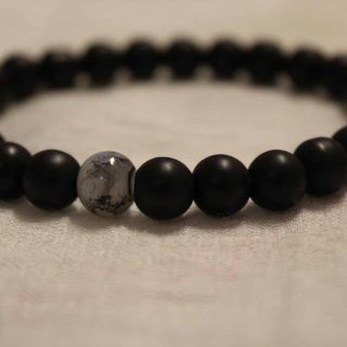 Black marble bracelet