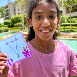 Arora Themed Silver Necklace