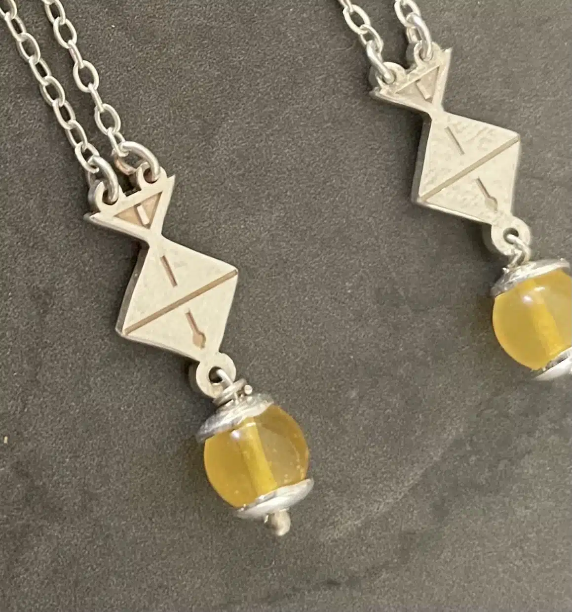 Small silver fish & amber Beads and stone 4 IMG 2707 2