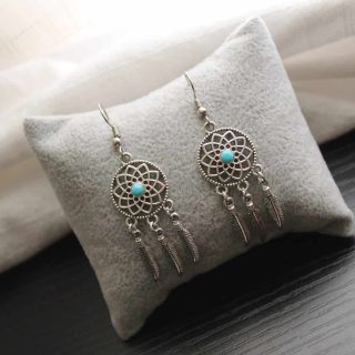 Turquoise DreamCatcher Earrings