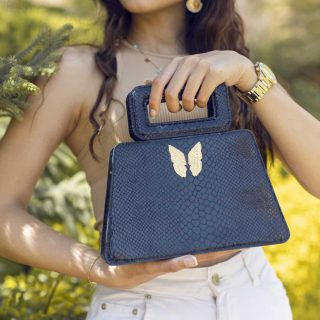 Dark Blue leather bag