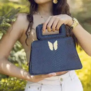 Dark Blue leather bag