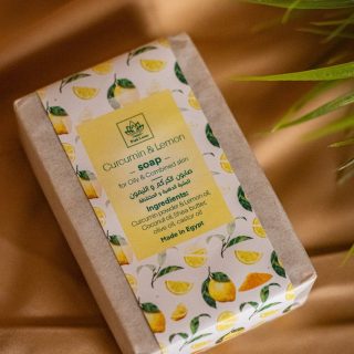 Curcumin and lemon soap