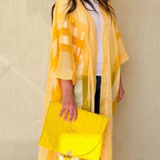 Yellow Indian kimono