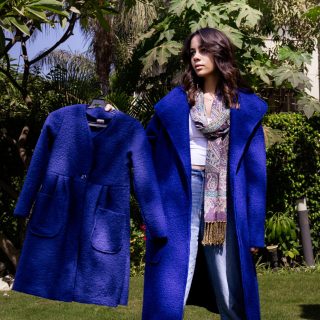 Blue wool coat