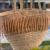 Pearl straw bag