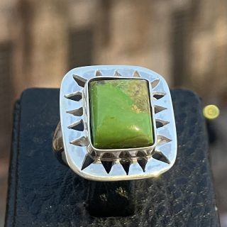 Silver ring with Mexican Turquoise stone