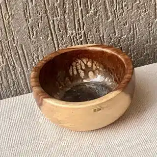 Small Golden Brown Wood Bowl