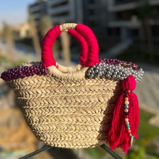 Small colorful handmade beaded bag