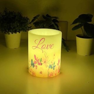 Colorful Flowers Candle, Personalized Candles, Flameless Candle, Handmad