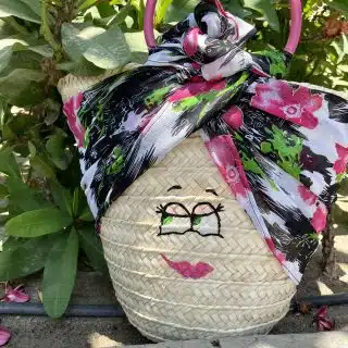 LOLA Floral Straw Bag