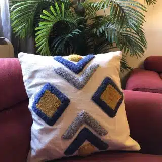 Cushion cover with punch needle