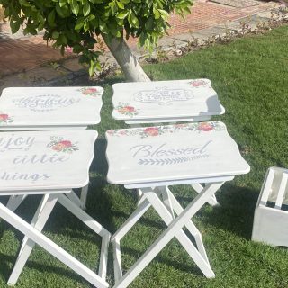 Spring Set of Foldable Tables