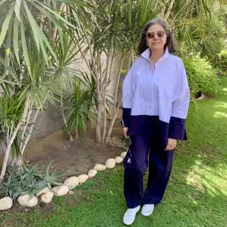 Navy blue & white set