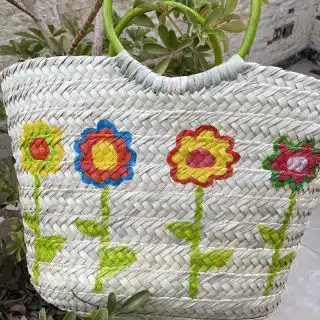 Flowers Straw Bag