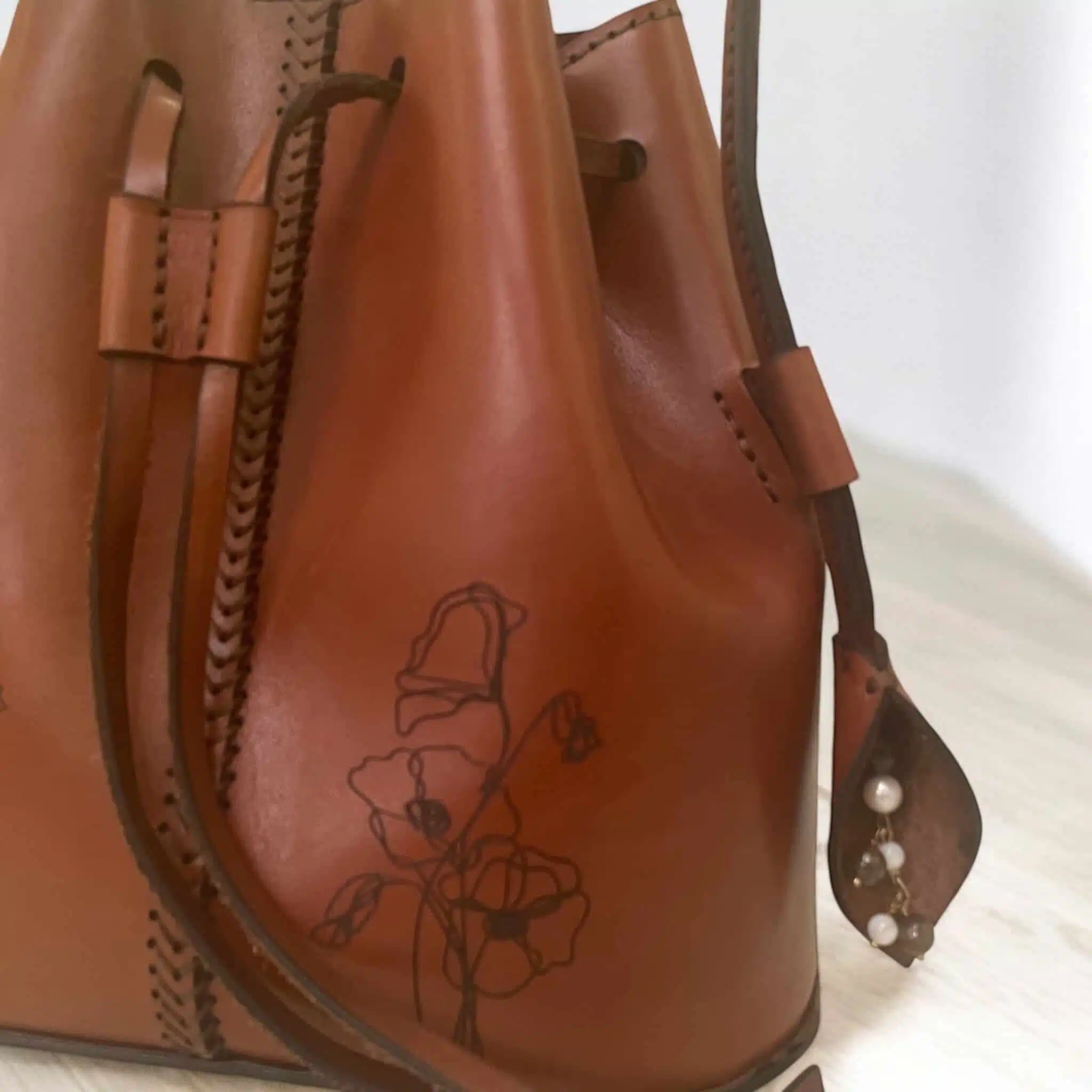 Handmade Genuine leather Bucket Bag 4 IMG 4561 scaled