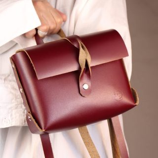 genuine leather backpack