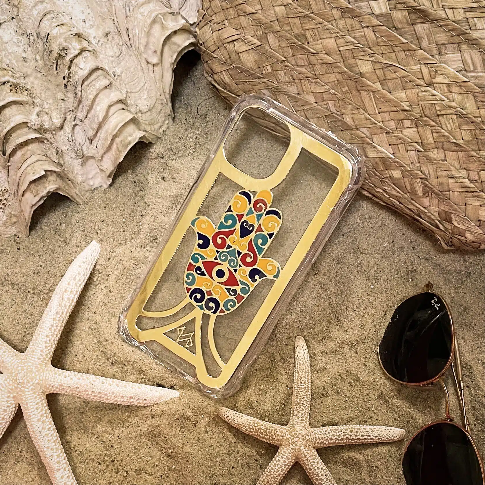 Colored Handmade Egyptian Palm (Kaff) Mobile cover 1 Colored Handmade Egyptian Palm (Kaff) Mobile cover