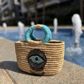 Eye straw bag
