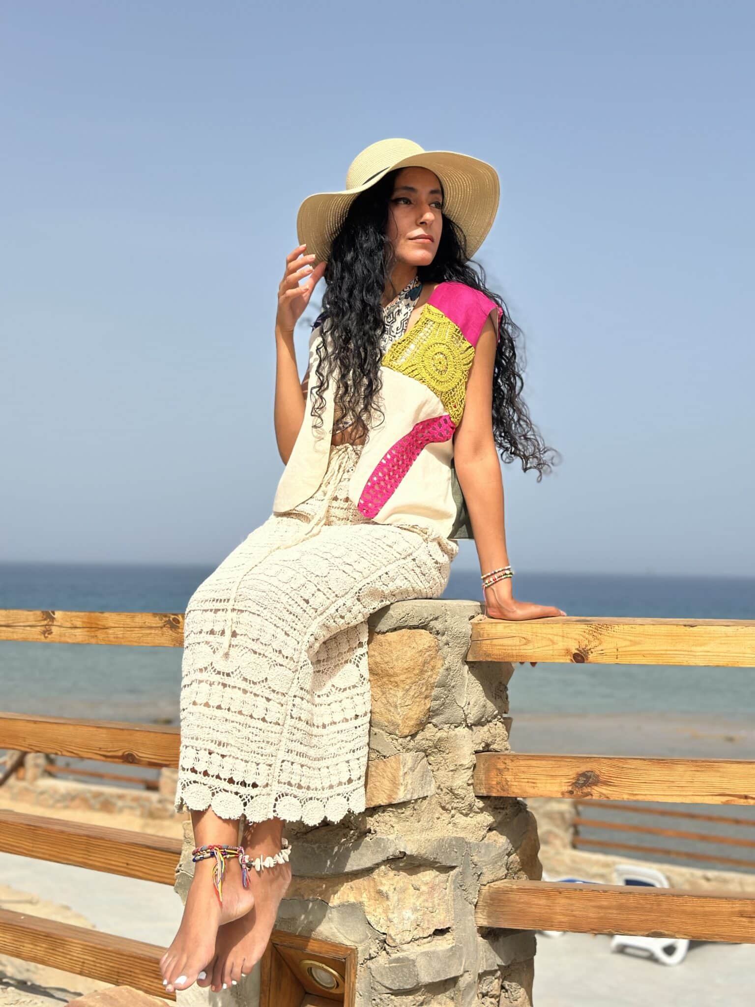 Stitches patched vest 1 Stitches patched vest